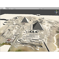 Giza Plateau model: Site: Giza; View: Giza Plateau (model)